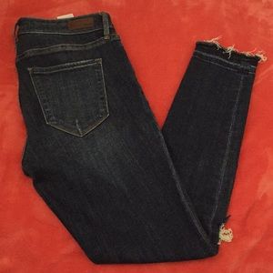 Abercrombie and Fitch skinny ripped raw hem jeans